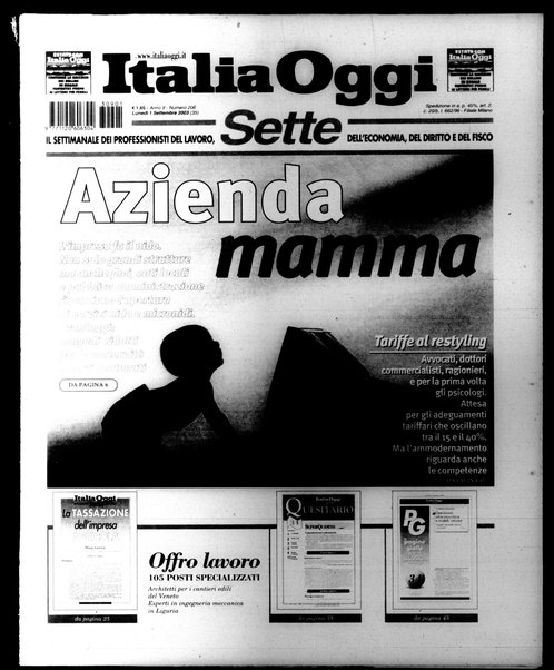 Italia oggi : quotidiano di economia finanza e politica